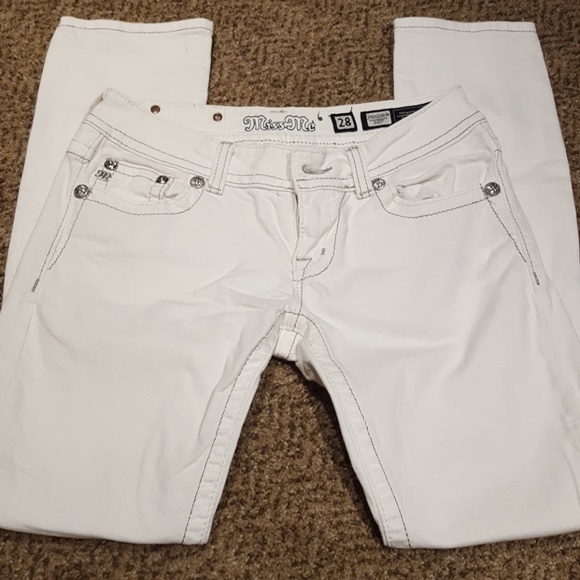 Miss Me Denim - White Miss Me Jeans.
